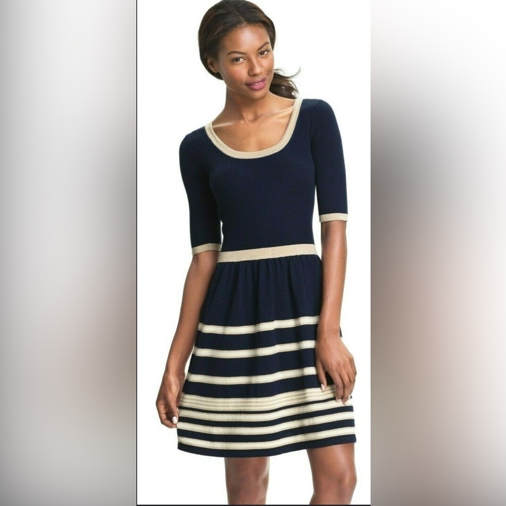 LILLY PULITZER Wind in Your Sail Navy Stripe Dress, Small